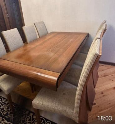 Qonaq otağı üçün, İşlənmiş, Kvadrat masa, 8 stul lalafo.az -da Qonaq otağı üçün, İşlənmiş, Kvadrat masa, 8 stul