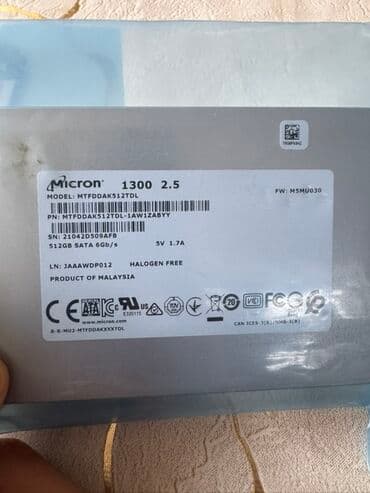 Micron 1300 2.5" SSD - Model: MTFDDAK512TDL (FW: M5MU030) - Tutum lalafo.az -da Micron 1300 2.5" SSD - Model: MTFDDAK512TDL (FW: M5MU030) - Tutum