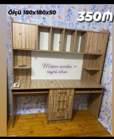 Künc masa, Stulsuz, Polkalı, Siyirməli, Azərbaycan, Sadə laminat lalafo.az -da Künc masa, Stulsuz, Polkalı, Siyirməli, Azərbaycan, Sadə laminat