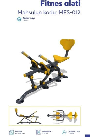 Dəbilqələr: Açıq hava fitnes avadanlıqları – sarı/qrafit rəng palitrası, metal lalafo.az -da — 12 Dəbilqələr: Açıq hava fitnes avadanlıqları – sarı/qrafit rəng palitrası, metal — 12