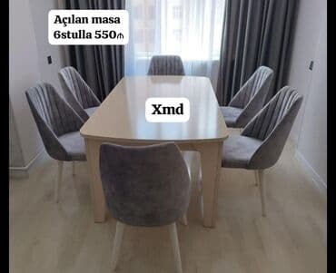Qonaq otağı üçün, Yeni, Açılan, Oval masa, 6 stul lalafo.az -da Qonaq otağı üçün, Yeni, Açılan, Oval masa, 6 stul