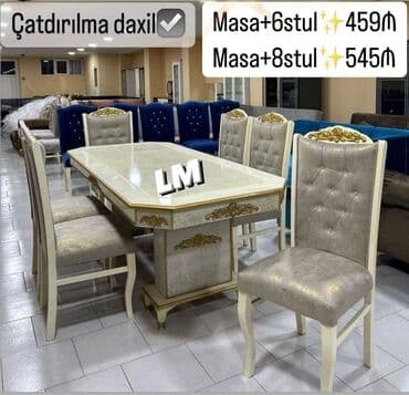 Möhtəşəm _masa dəsti👑 Yüksək keyfiyyətlə Qiymət : Masa 2x1 +6 lalafo.az -da Möhtəşəm _masa dəsti👑 Yüksək keyfiyyətlə Qiymət : Masa 2x1 +6