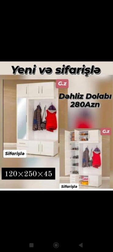 Yeni, Düz dolab, Dəhliz dolabı lalafo.az -da Yeni, Düz dolab, Dəhliz dolabı