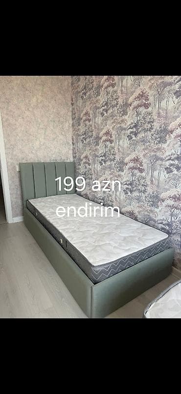 Tek nəfərlik yataq dəsti - Ölçü: təxmini 90×200 sm (tək nəfərlik) - at lalafo.az Tek nəfərlik yataq dəsti - Ölçü: təxmini 90×200 sm (tək nəfərlik) -
