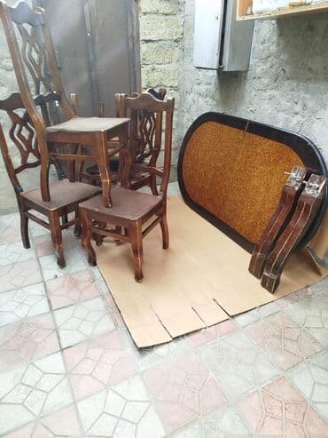 Qonaq otağı üçün, İşlənmiş, Qatlanan, Oval masa, 6 stul lalafo.az -da Qonaq otağı üçün, İşlənmiş, Qatlanan, Oval masa, 6 stul