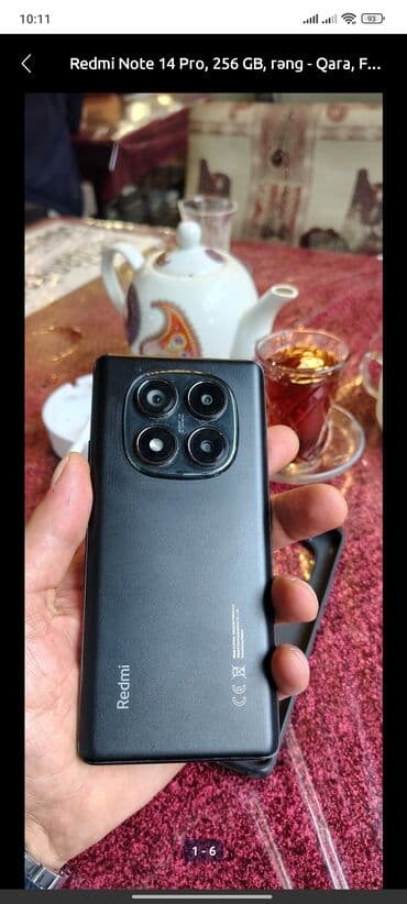 Redmi Note 14 Pro, 256 GB, rəng - Qara, Zəmanət, Düyməli, Sensor lalafo.az -da Redmi Note 14 Pro, 256 GB, rəng - Qara, Zəmanət, Düyməli, Sensor