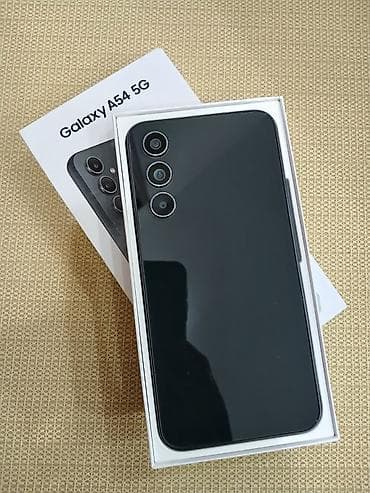 Samsung Galaxy A54 5G, 256 GB, rəng - Qara, Zəmanət, Sensor, Barmaq izi lalafo.az -da Samsung Galaxy A54 5G, 256 GB, rəng - Qara, Zəmanət, Sensor, Barmaq izi