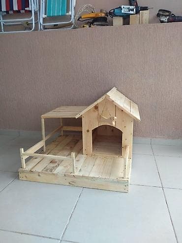 Taxta it evi və açıq veranda - Material: tamamilə təbii ağacdan lalafo.az -da Taxta it evi və açıq veranda - Material: tamamilə təbii ağacdan