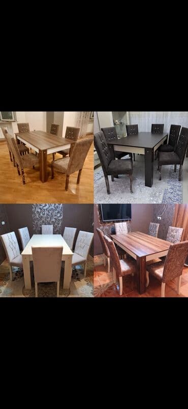 Qonaq otağı üçün, İşlənmiş, Açılan, Dördbucaq masa, 6 stul lalafo.az -da Qonaq otağı üçün, İşlənmiş, Açılan, Dördbucaq masa, 6 stul