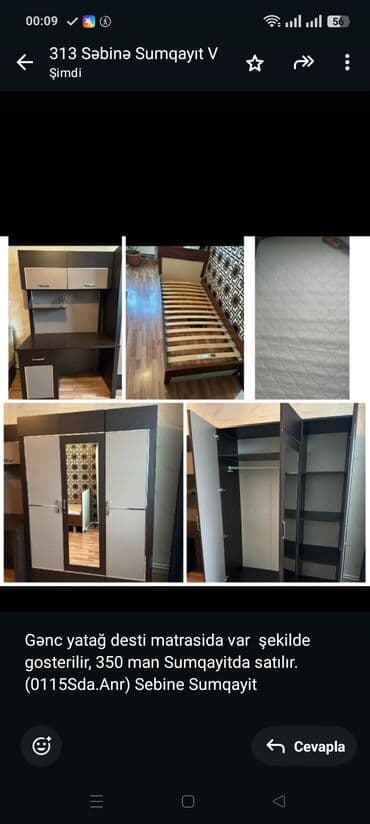 Gənc yatağ desti matrasida var şekilde gosterilir, 350 man Sumqayitda lalafo.az -da Gənc yatağ desti matrasida var şekilde gosterilir, 350 man Sumqayitda