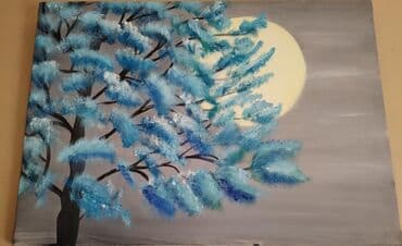 Rəsm əsəri – Ay işığında ağac - Texnika: kətan üzərində akril - lalafo.az -da Rəsm əsəri – Ay işığında ağac - Texnika: kətan üzərində akril -