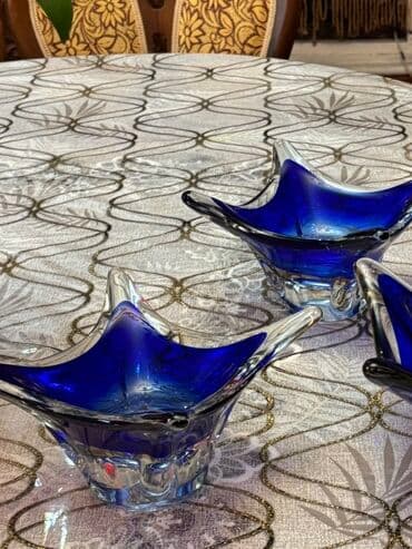 1-i 60 azn Kobalt-mavi rəngli dekorativ şüşə qablar dəsti - Material lalafo.az -da 1-i 60 azn Kobalt-mavi rəngli dekorativ şüşə qablar dəsti - Material