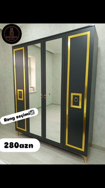 Yeni, Açılan, 4 qapılı Düz dolab, Qarderob, paltar dolabı, Azərbaycan lalafo.az -da Yeni, Açılan, 4 qapılı Düz dolab, Qarderob, paltar dolabı, Azərbaycan