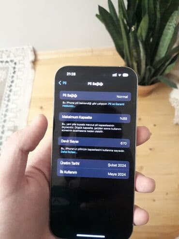 IPhone 15 Pro, 128 GB, White Titanium, Face ID lalafo.az -da IPhone 15 Pro, 128 GB, White Titanium, Face ID