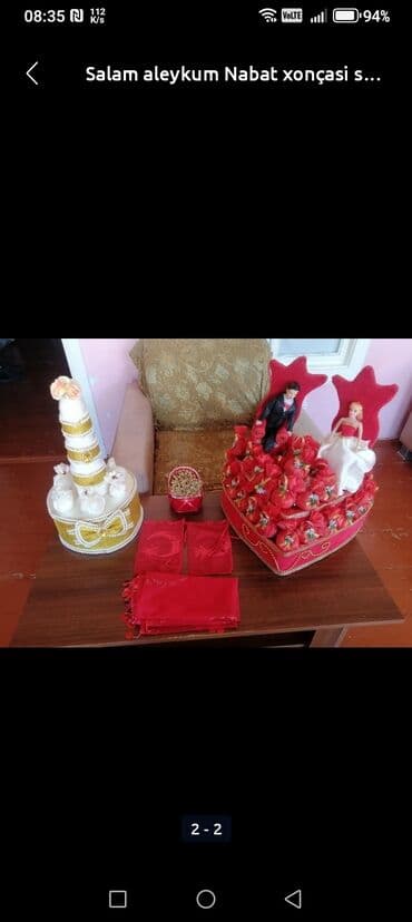 Salam aleykum Xina ve Nabat xonçasi satilir üstünde duvagi ve üzerliyi lalafo.az -da Salam aleykum Xina ve Nabat xonçasi satilir üstünde duvagi ve üzerliyi