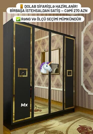 Düz dolab, Yataq otağı üçün, Qarderob, Kupe, Korpuslu, 3 qapılı lalafo.az -da Düz dolab, Yataq otağı üçün, Qarderob, Kupe, Korpuslu, 3 qapılı