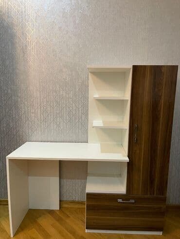 Пуфики на заказ: Прямой стол, Без стула, С полками, С выдвижными ящиками, Ламинат простой at lalafo.az — 1 Пуфики на заказ: Прямой стол, Без стула, С полками, С выдвижными ящиками, Ламинат простой — 1