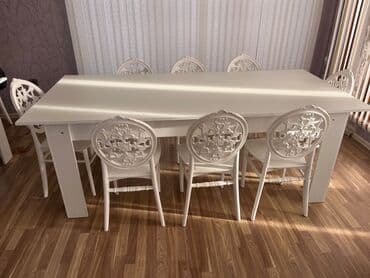 Qonaq otağı üçün, İşlənmiş, Açılmayan, Dördbucaq masa, 8 stul lalafo.az -da Qonaq otağı üçün, İşlənmiş, Açılmayan, Dördbucaq masa, 8 stul