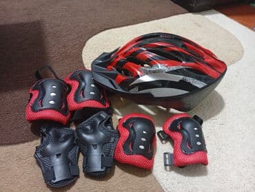 Velosiped/skuter üçün təhlükəsizlik dəsti - Qırmızı-qara dizaynlı lalafo.az -da Velosiped/skuter üçün təhlükəsizlik dəsti - Qırmızı-qara dizaynlı