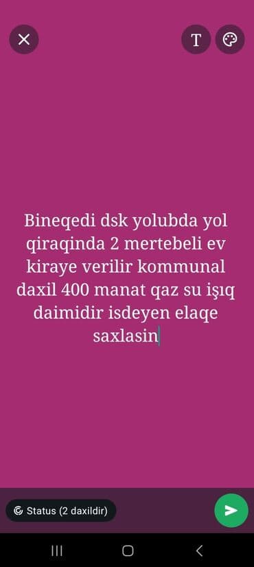 50 kv. m, 2 otaqlı, Qaz, İşıq, Su lalafo.az -da 50 kv. m, 2 otaqlı, Qaz, İşıq, Su