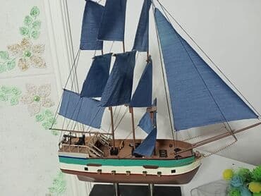 Dekorativ yelkənli gəmi maketi - Material: ağac gövdə, parça lalafo.az -da Dekorativ yelkənli gəmi maketi - Material: ağac gövdə, parça