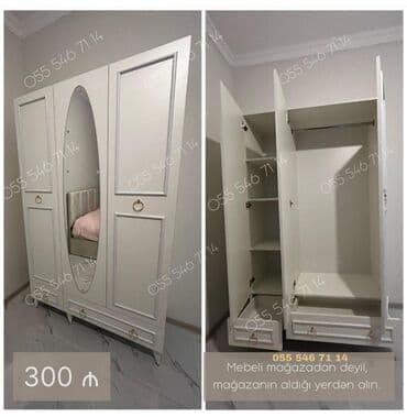 Açılan, 3 qapılı Düz dolab, Qarderob, paltar dolabı lalafo.az -da Açılan, 3 qapılı Düz dolab, Qarderob, paltar dolabı