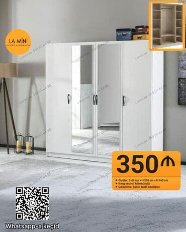 Yeni, Açılan, 3 qapılı Düz dolab, Qarderob, paltar dolabı, Azərbaycan lalafo.az -da Yeni, Açılan, 3 qapılı Düz dolab, Qarderob, paltar dolabı, Azərbaycan