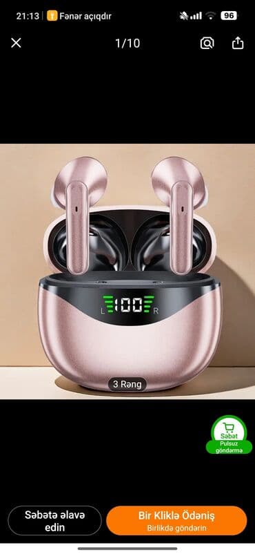 Məhsul: Simsiz TWS qulaqlıq və şarj qabı - Dizayn: Qulaqdaxili, saplı lalafo.az -da Məhsul: Simsiz TWS qulaqlıq və şarj qabı - Dizayn: Qulaqdaxili, saplı