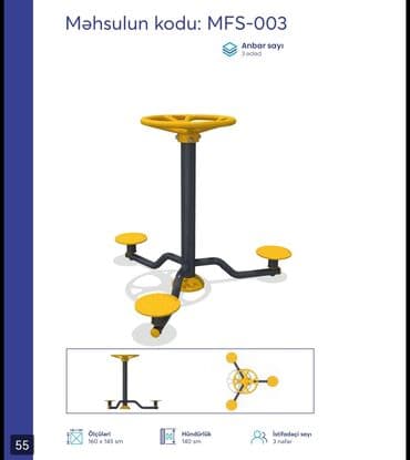 Dəbilqələr: Açıq hava fitnes avadanlıqları – sarı/qrafit rəng palitrası, metal lalafo.az -da — 6 Dəbilqələr: Açıq hava fitnes avadanlıqları – sarı/qrafit rəng palitrası, metal — 6
