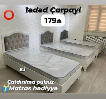 Yeni, Təknəfərlik çarpayı, Bazasız, Matras ilə, Siyirməsiz lalafo.az -da Yeni, Təknəfərlik çarpayı, Bazasız, Matras ilə, Siyirməsiz