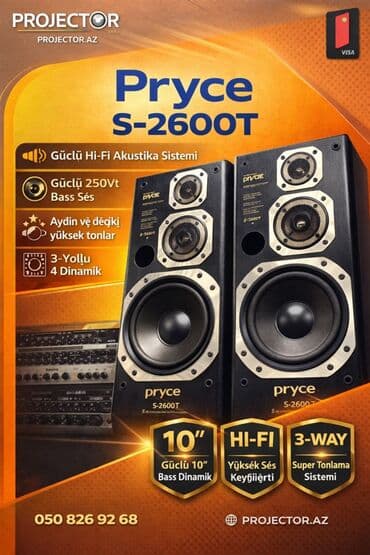Pryce S-2600T akustik sistemi - Güclü Hi-Fi akustika sistemi - 250 Vt lalafo.az -da Pryce S-2600T akustik sistemi - Güclü Hi-Fi akustika sistemi - 250 Vt
