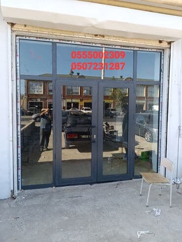 Plastik Aluminium Şüşə Qapı Pəncərə Sistemləri: Mağaza qapıları Şüşə lalafo.az -da Plastik Aluminium Şüşə Qapı Pəncərə Sistemləri: Mağaza qapıları Şüşə