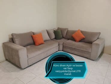 Künc divan, İşlənmiş, Açılan, Bazalı, Parça, Çatdırılma yoxdur lalafo.az -da Künc divan, İşlənmiş, Açılan, Bazalı, Parça, Çatdırılma yoxdur