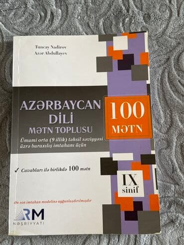 Məhsul: “Azərbaycan dili – Mətn Toplusu (100 mətn)”, IX sinif lalafo.az -da Məhsul: “Azərbaycan dili – Mətn Toplusu (100 mətn)”, IX sinif