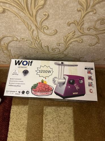 Ət çəkən maşın Euro wolf, 3200 Vt, Yeni lalafo.az -da Ət çəkən maşın Euro wolf, 3200 Vt, Yeni