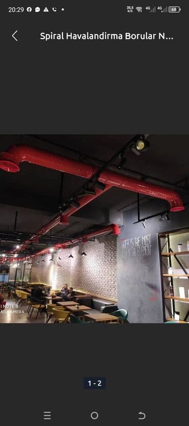 Məhsul: Spiral havalandırma boruları Təsvir: - İnteryer tavanı lalafo.az -da Məhsul: Spiral havalandırma boruları Təsvir: - İnteryer tavanı