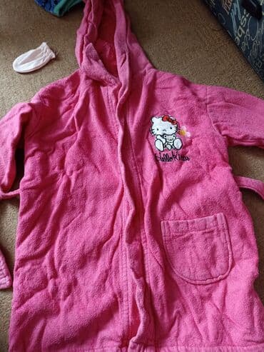 Пляжная одежда: Uşaq üçün Hello Kitty temalı bornoz/xalat. - Rəng: parlaq çəhrayı - at lalafo.az — 1 Пляжная одежда: Uşaq üçün Hello Kitty temalı bornoz/xalat. - Rəng: parlaq çəhrayı - — 1