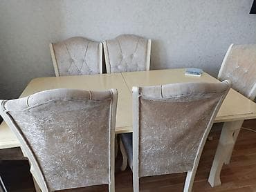 Qonaq otağı üçün, İşlənmiş, Kvadrat masa, 6 stul lalafo.az -da Qonaq otağı üçün, İşlənmiş, Kvadrat masa, 6 stul