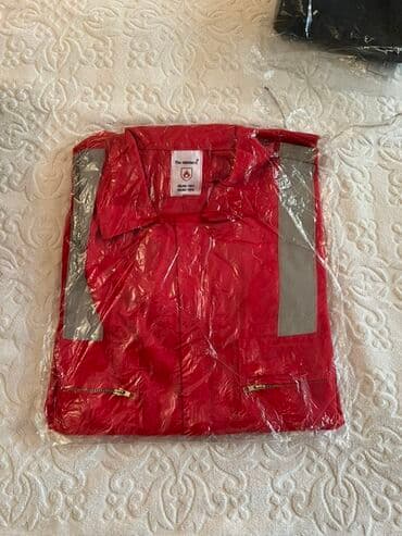 Yanğına davamlı iş geyimi – qırmızı rəng - Material: “Fire retardant” lalafo.az -da Yanğına davamlı iş geyimi – qırmızı rəng - Material: “Fire retardant”