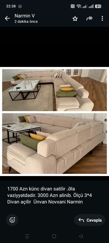 Künc divan lalafo.az -da Künc divan