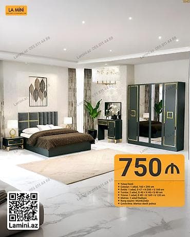 Yataq dəsti – La Mini dizaynı Komplektin tərkibi və ölçülər: - at lalafo.az Yataq dəsti – La Mini dizaynı Komplektin tərkibi və ölçülər: -