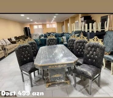 Qonaq otağı üçün, Yeni, Açılmayan, Dördbucaq masa, 6 stul lalafo.az -da Qonaq otağı üçün, Yeni, Açılmayan, Dördbucaq masa, 6 stul