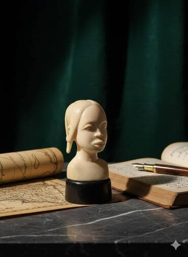 Миски: Антикварный бюст «Африканка», ручная работа (кость) Описание at lalafo.az — 1 Миски: Антикварный бюст «Африканка», ручная работа (кость) Описание — 1