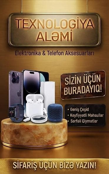 Texnologiya Aləmi – Elektronika və Telefon Aksesuarları - Geniş lalafo.az -da Texnologiya Aləmi – Elektronika və Telefon Aksesuarları - Geniş