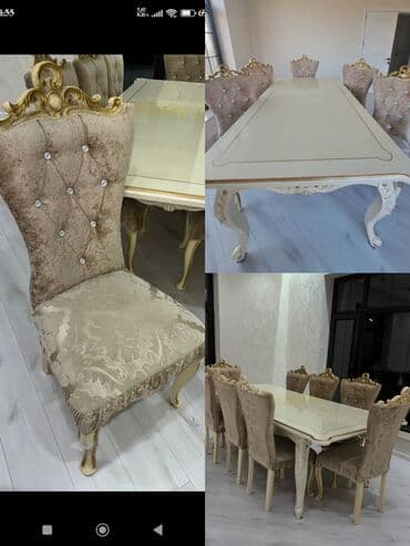 Qonaq otağı üçün, İşlənmiş, Kvadrat masa, 8 stul lalafo.az -da Qonaq otağı üçün, İşlənmiş, Kvadrat masa, 8 stul