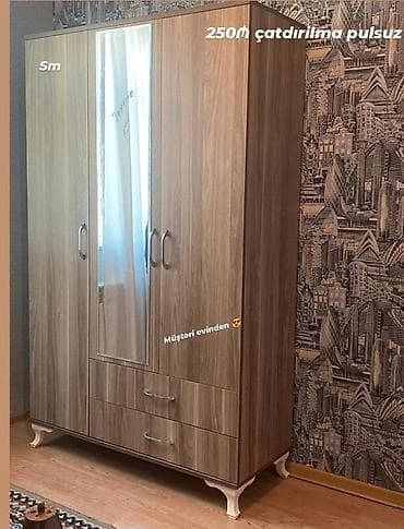 Üçqapılı paltar şkafları – müxtəlif modellər - Korpus: Laminat/MDF lalafo.az -da Üçqapılı paltar şkafları – müxtəlif modellər - Korpus: Laminat/MDF