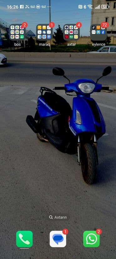 Mavi rəngli şəhər skuterı - Kuzov: kompak təkərlik şəhər skuterı lalafo.az -da Mavi rəngli şəhər skuterı - Kuzov: kompak təkərlik şəhər skuterı