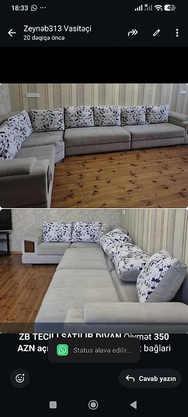 *ZB* *TECILI SATILIR DIVAN* Qiymət *350 AZN* *açılır bazaldir* ünvan lalafo.az -da *ZB* *TECILI SATILIR DIVAN* Qiymət *350 AZN* *açılır bazaldir* ünvan