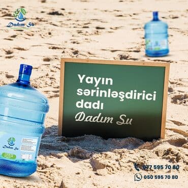 Dadım Su markasına aid mavi rəngli, 19 litrlik su balonları, gündəlik lalafo.az -da — 3 Dadım Su markasına aid mavi rəngli, 19 litrlik su balonları, gündəlik — 3