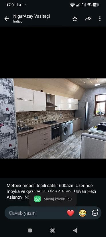 Metbex mebeli tecili satilir 600azn. Uzerinde moyka ve qaz verilir lalafo.az -da Metbex mebeli tecili satilir 600azn. Uzerinde moyka ve qaz verilir